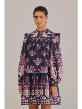 FARM Rio Ainika Martina Floral Long Sleeve Shift Dress